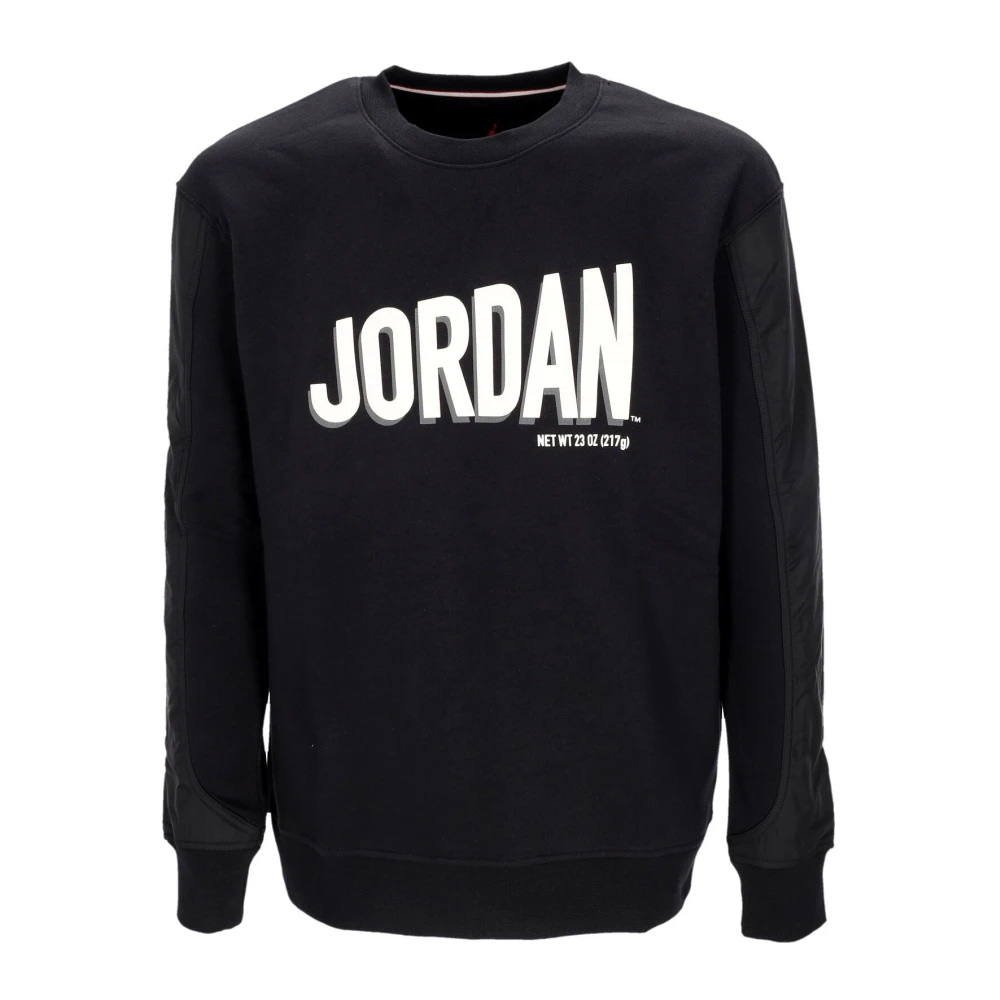Jordan Men's Black Sweatshirts, Xl, Graphic Fleece Crewneck Sweatshirt