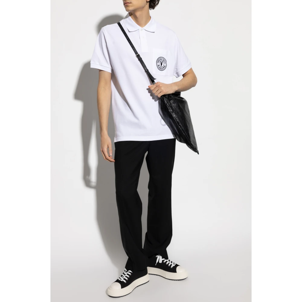 Versace Jeans Couture Polo met logo White Heren