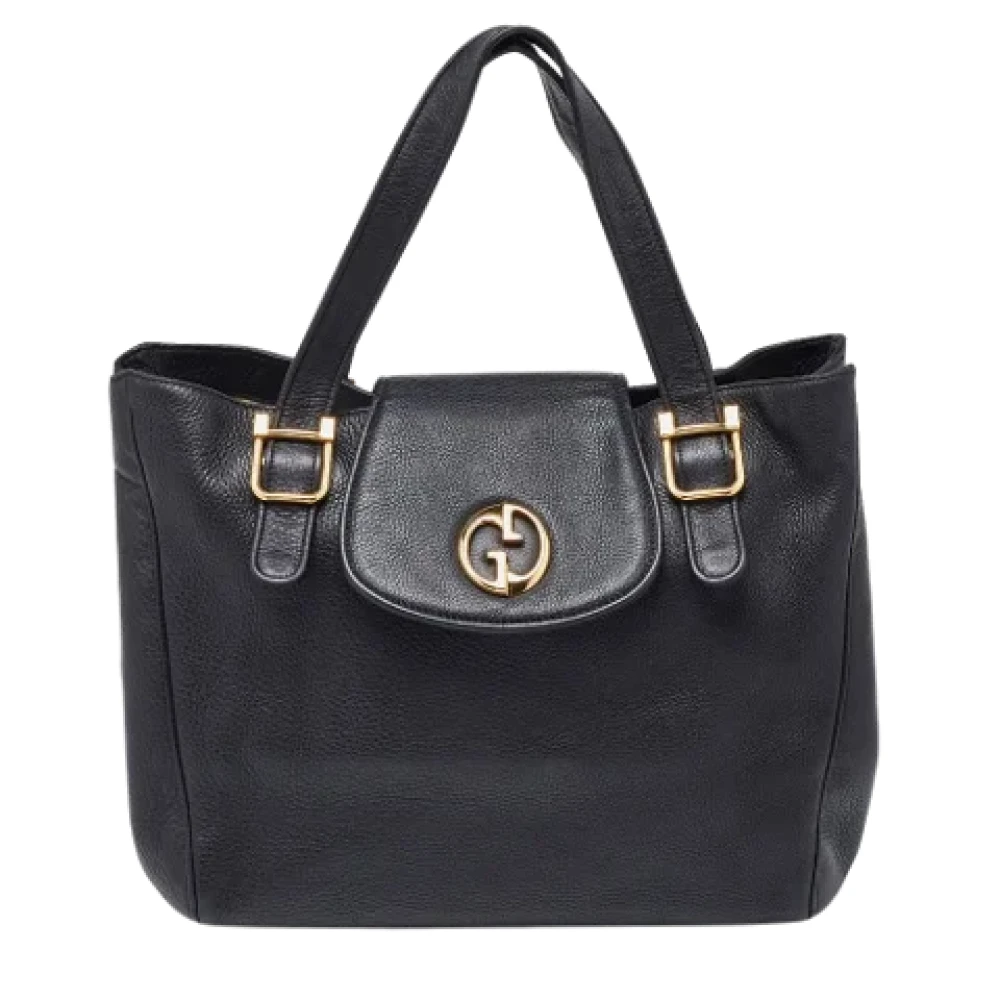 Gucci Vintage Pre-owned Leather totes Black Dames