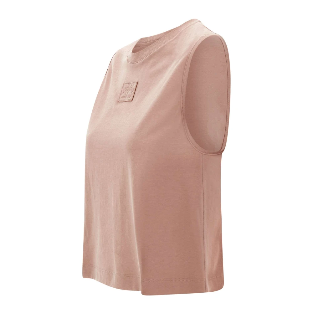 Iceberg Roze Mouwloze Katoenen Top met Logo Pink Dames