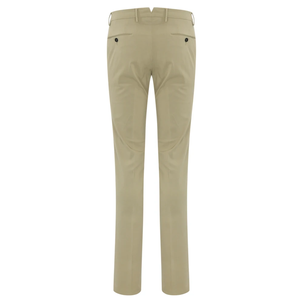 PT Torino Beige Katoenen Twill Broek Slim Fit Beige Heren