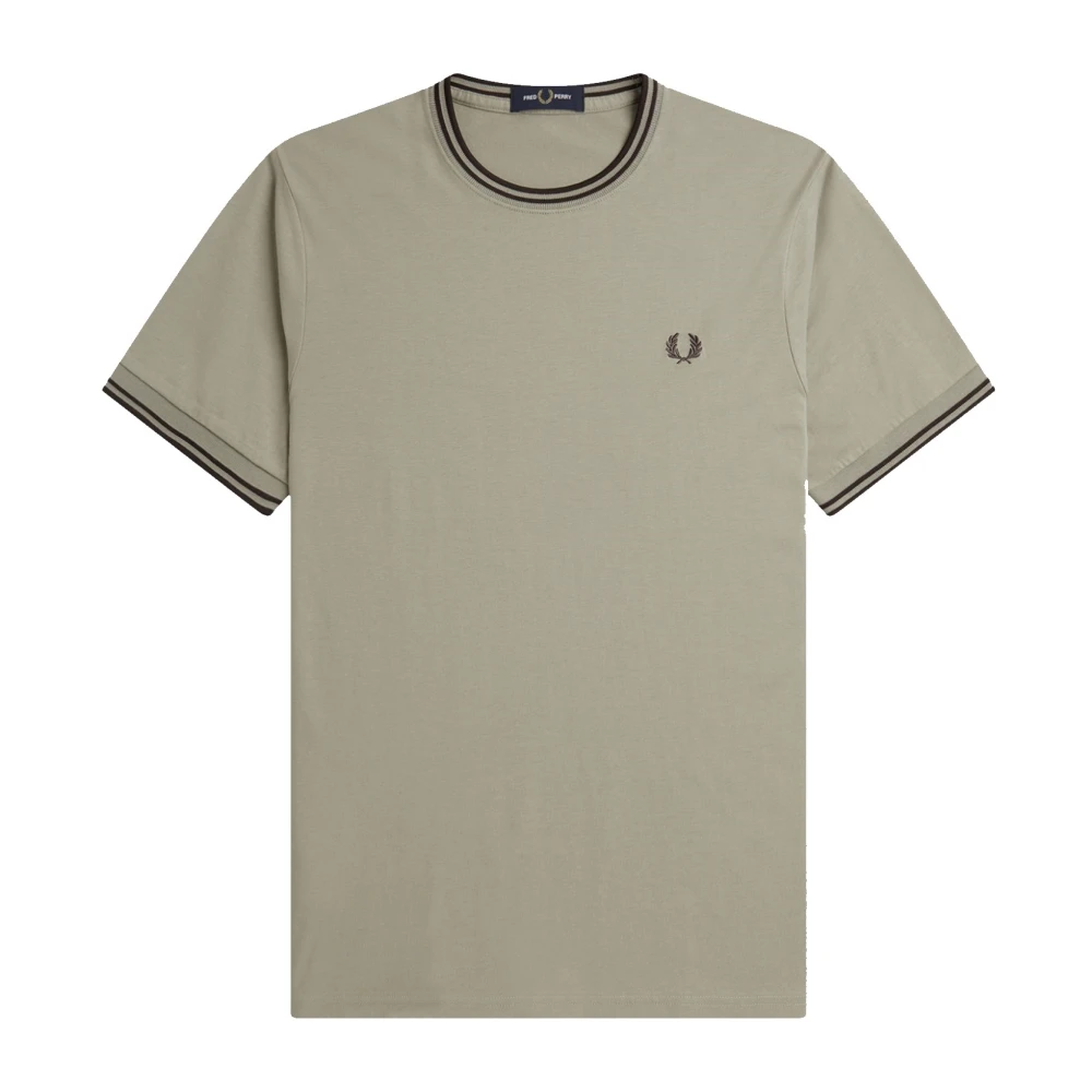 Fred Perry Twin Tipped Ronde Hals T-Shirt Gray Heren