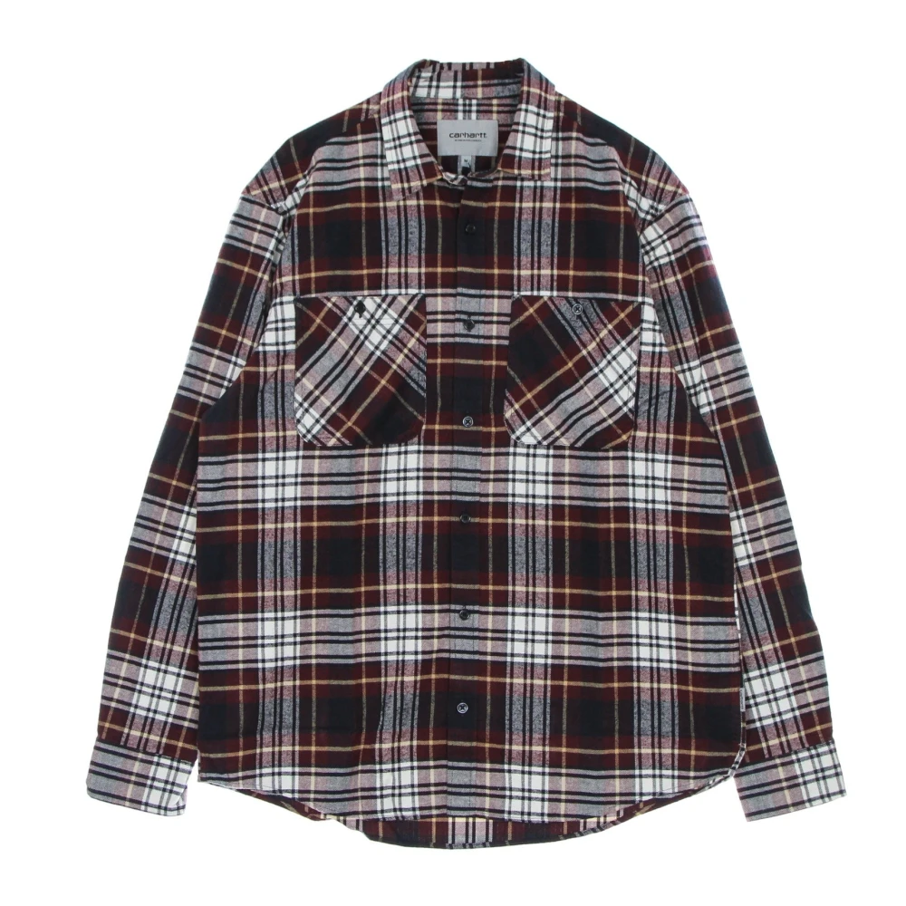 Carhartt WIP Geruite Flanellen Overhemd Lange Mouw Multicolor Heren