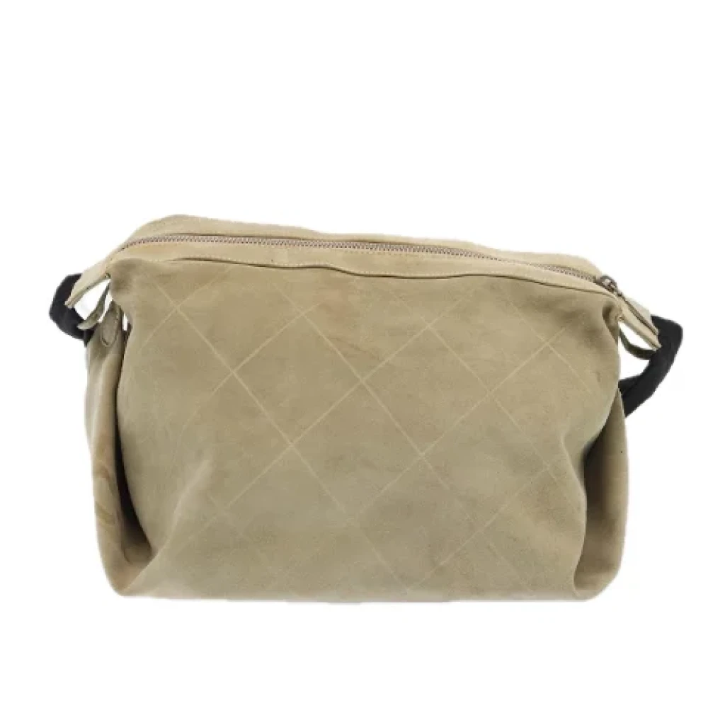 Chanel Vintage Pre-owned Suede chanel-bags Beige Dames