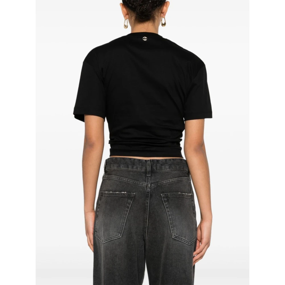 Paco Rabanne Zwarte Jersey Crew Neck Top Black Dames