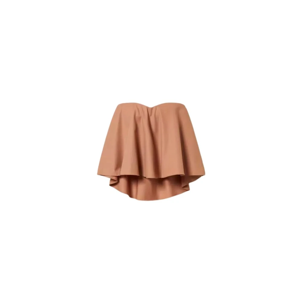 Twinset Donna Marrone - Top Bustier In Misto Lana - Tops - M