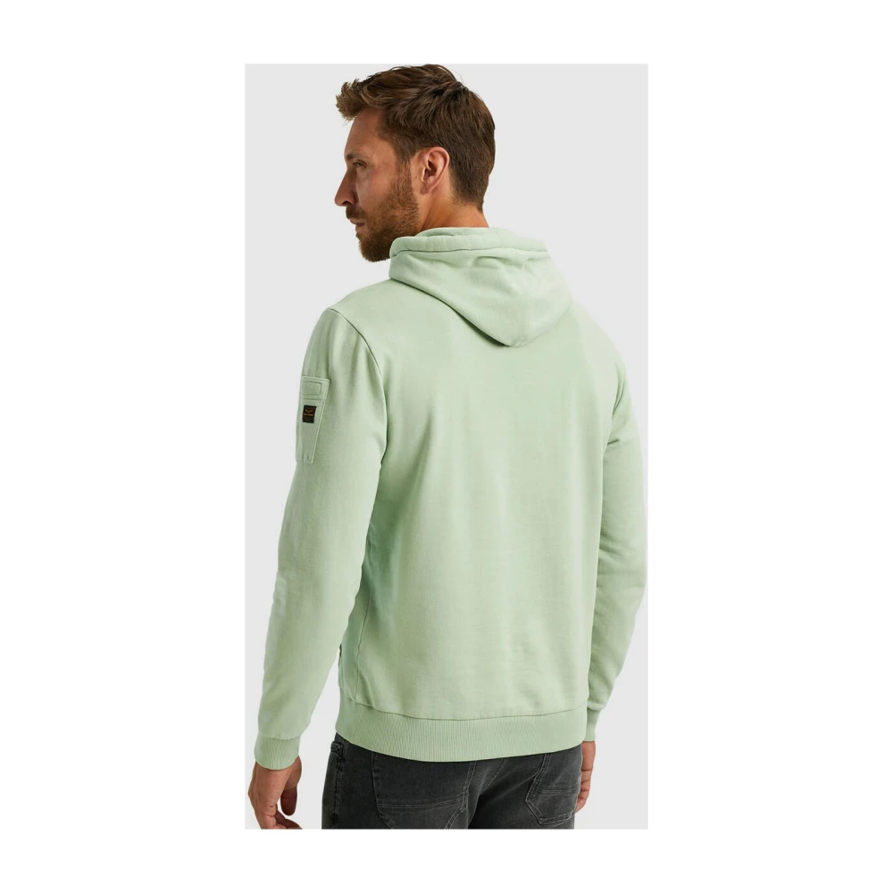 PME Legend Zachte Terry Geborstelde Hoodie Green Heren