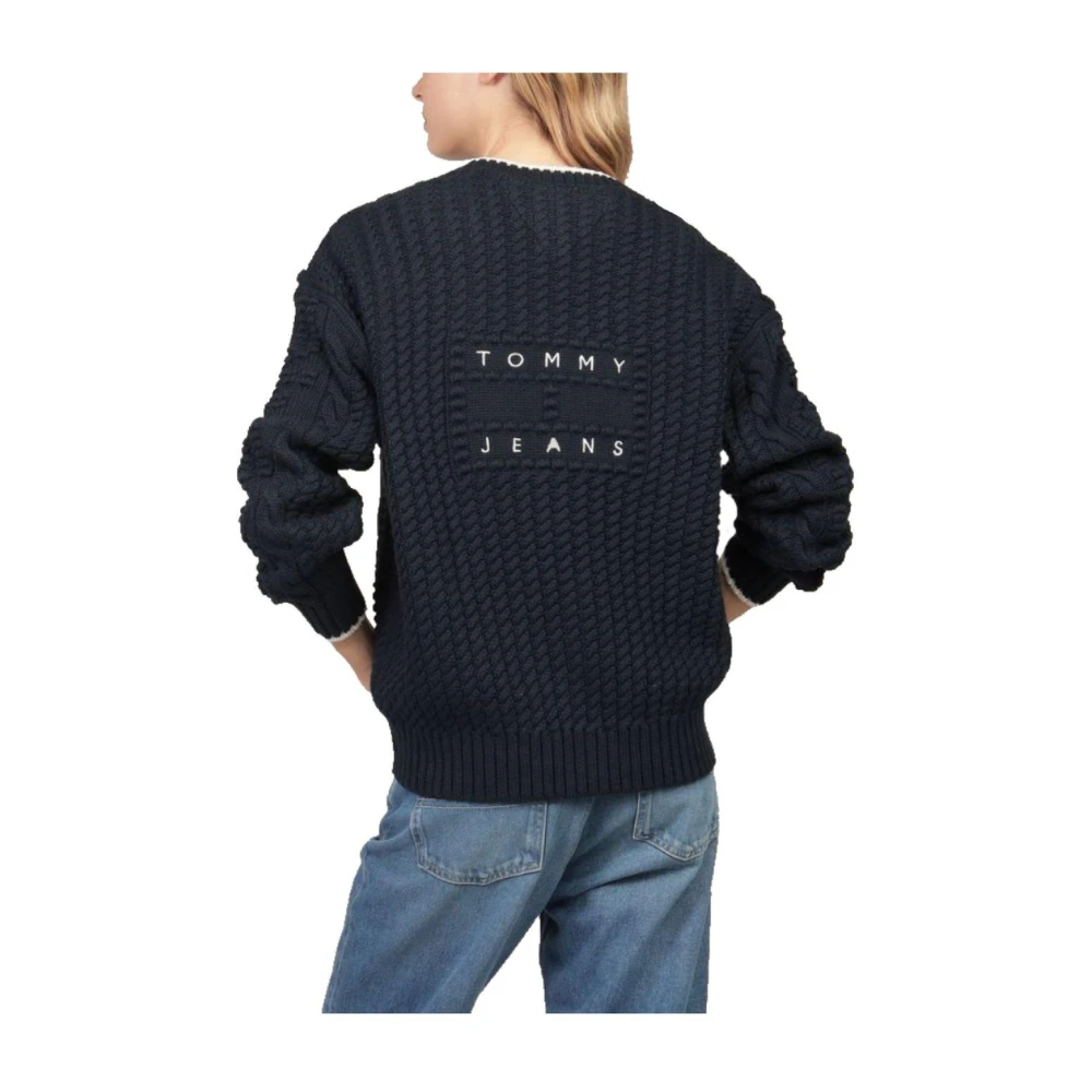 Tommy Hilfiger Bubble Cable Flag Gebreid Jack Blue Dames