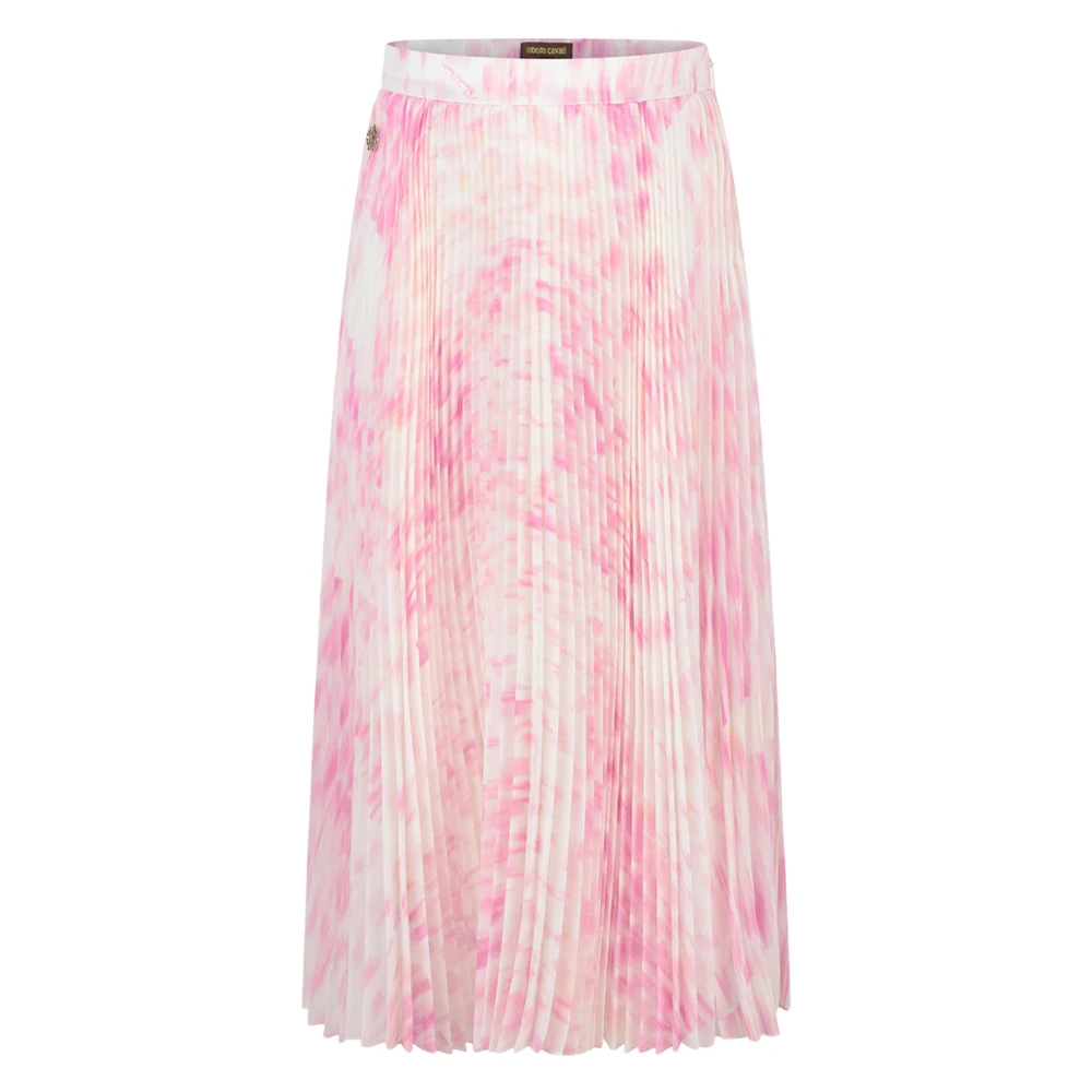 Roberto Cavalli Girls Pink Leopard Print Pleated Skirt - Kids Skirts - 6 Y - Kids
