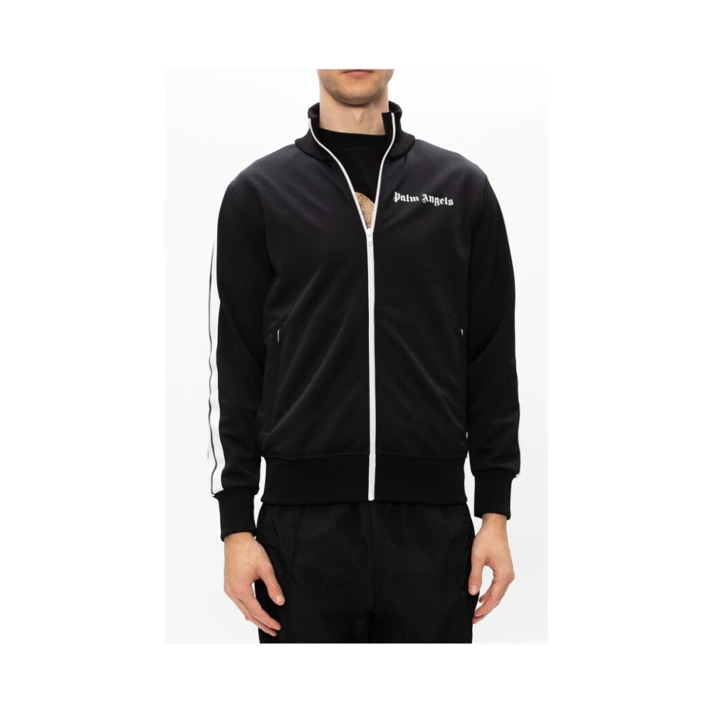Palm Angels Borst Logo-Print Track Jacket Black Heren
