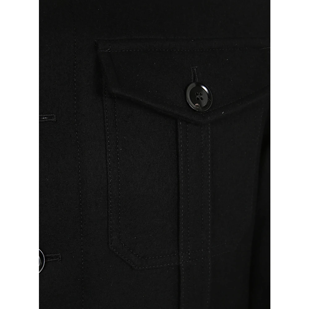Tom Ford Zwarte Buiten Overhemd Black Heren