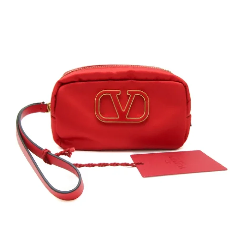 Valentino Vintage Pre-owned Fabric clutches Red Dames
