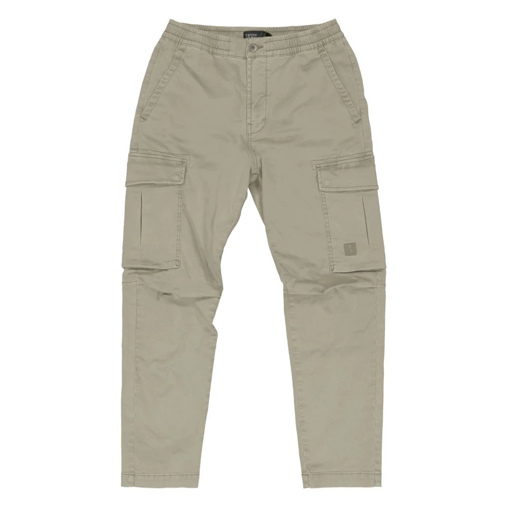 Butcher of Blue Slim Sateen Cargo in Olijf Beige Heren