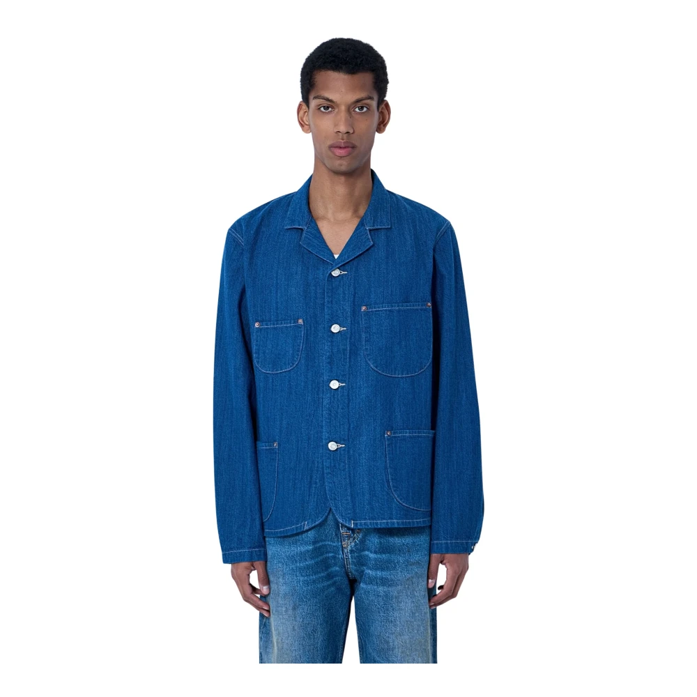 Levi's Mannelijk Blauw Jassen Heren, M, Denim, Denim Button-Down Jas