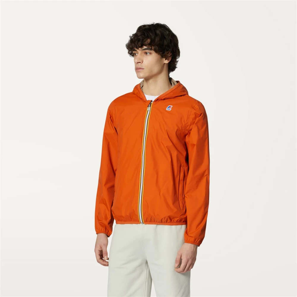 K-way Jacques Plus.2 Double Omkeerbare Lichtgewicht Jas Orange Heren