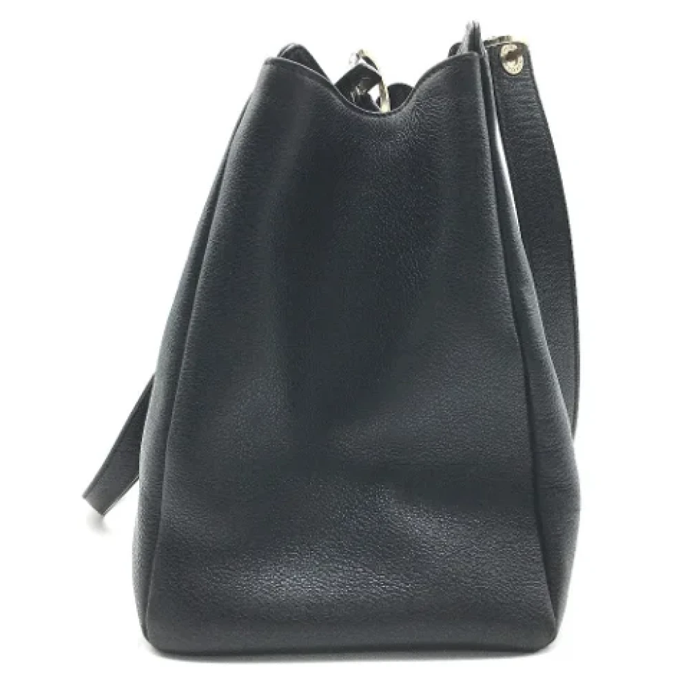 Bvlgari Vintage Pre-owned Leather shoulder-bags Black Dames
