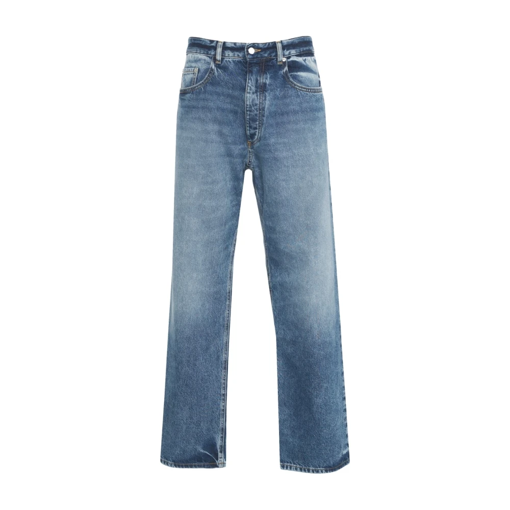 Icon Denim Blauwe Distressed Wide Leg Jeans Blue Heren