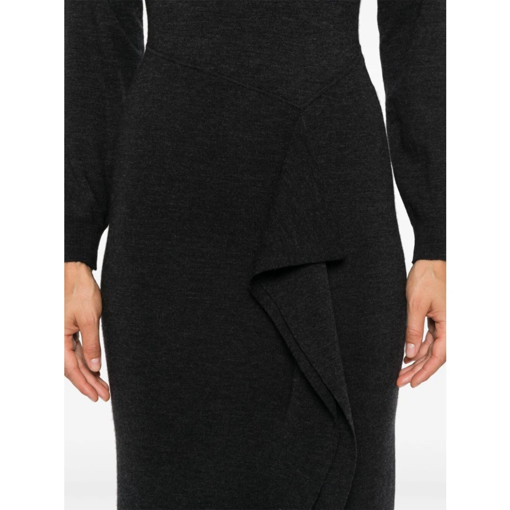P.a.r.o.s.h. Donkergrijze Jurk Gray Dames