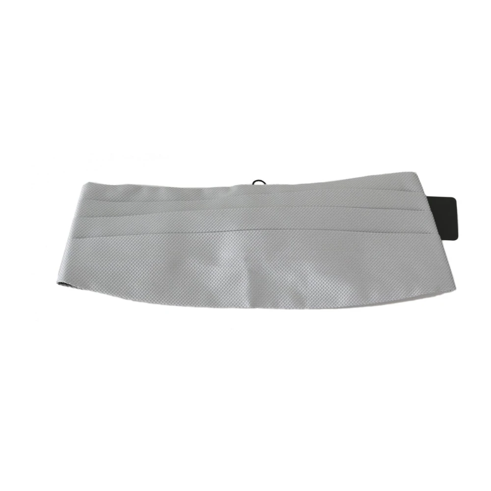 Dolce & Gabbana Men's Gray Belts, One Size, Patterned Silk Cummerbund
