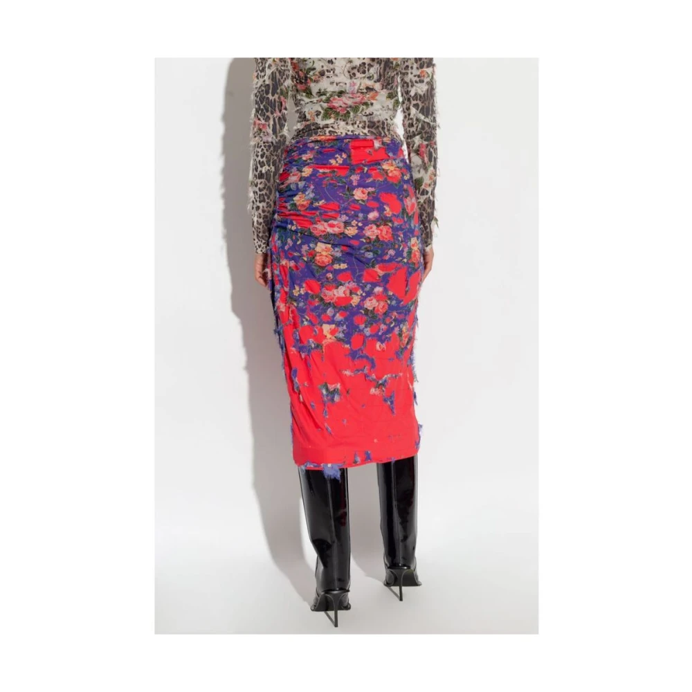 Diesel Bloemenprint hoge taille rok Multicolor Dames