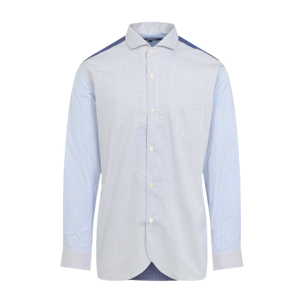 Junya Watanabe Multicolor Patchwork Katoenen Overhemd Blue Heren