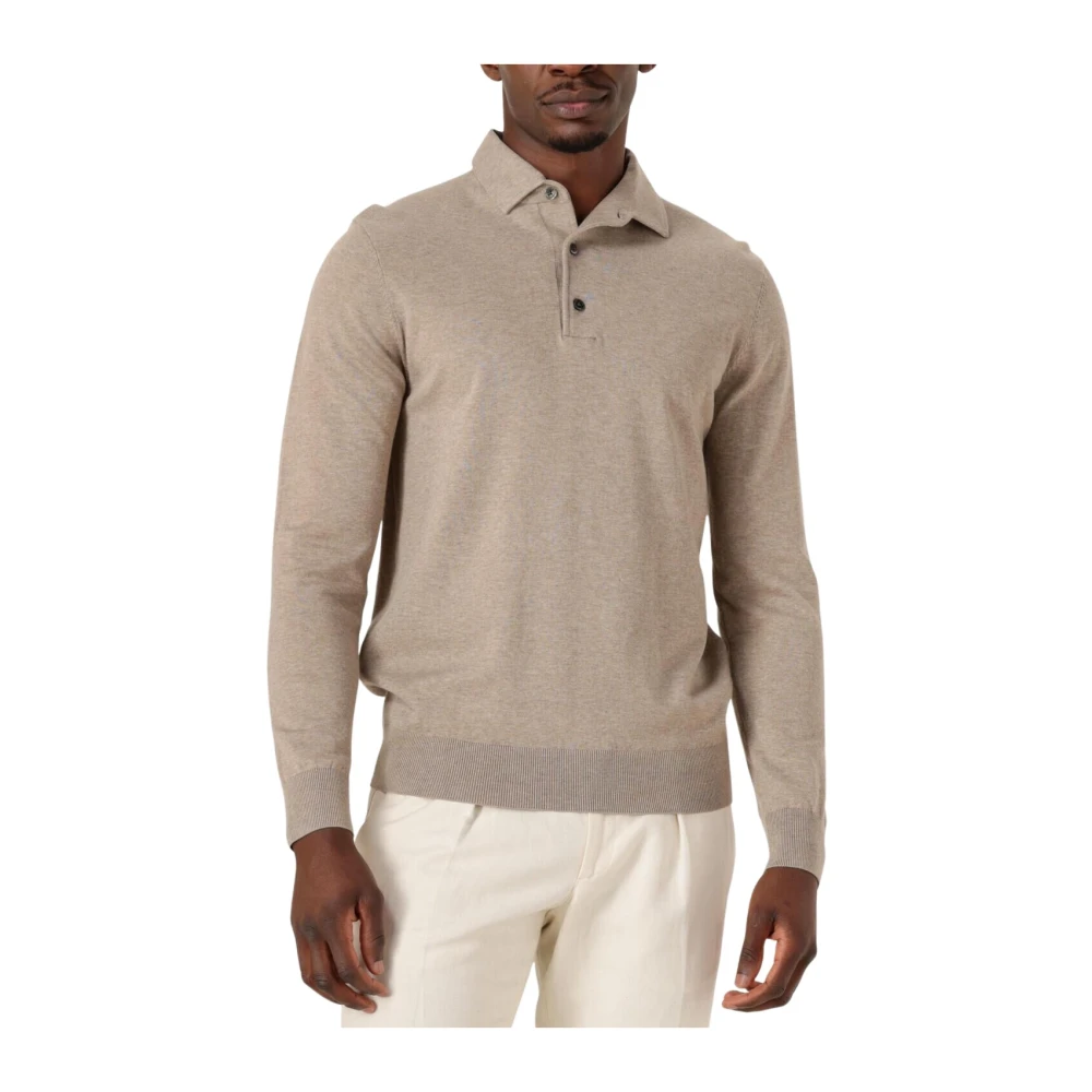 Profuomo Longsleeve Poloshirt Luxury Basic Beige - Größe XL - Bild 5
