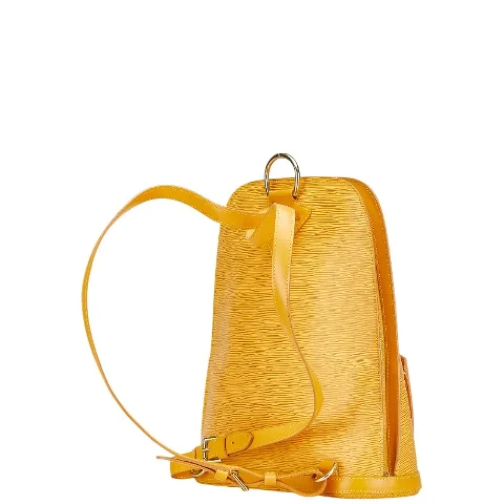 Louis Vuitton Vintage Pre-owned Leather backpacks Yellow Dames