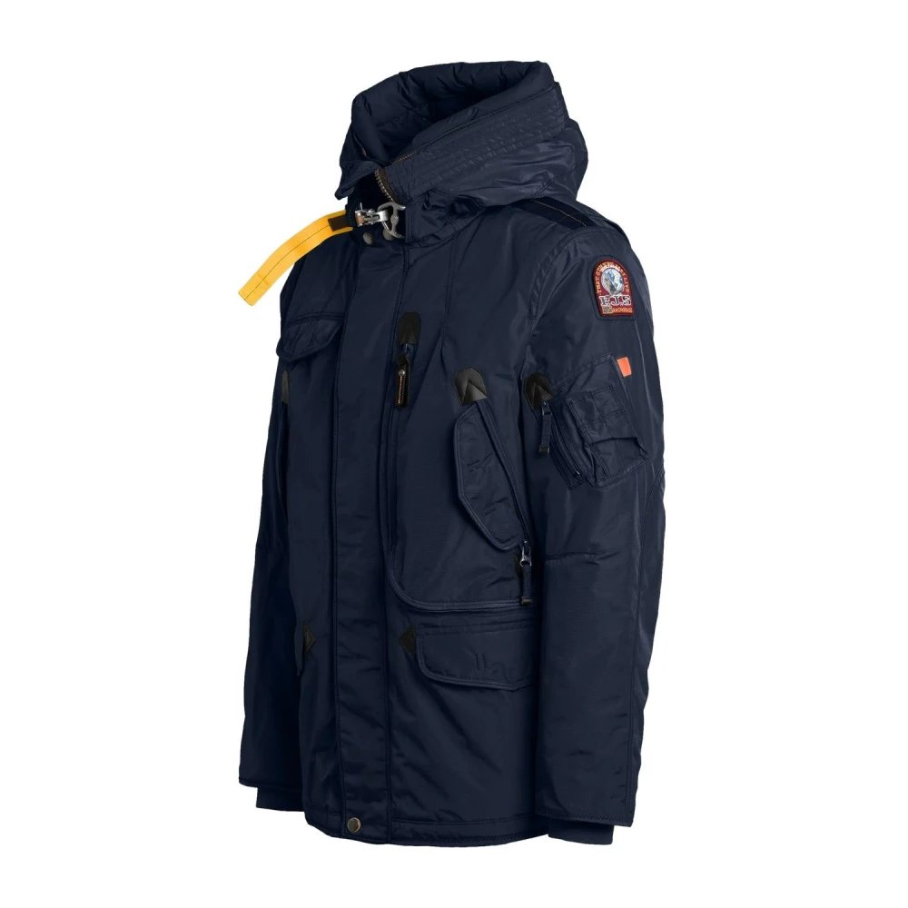 Parajumpers Donkerblauwe Gewatteerde Jas met Capuchon Blue Heren