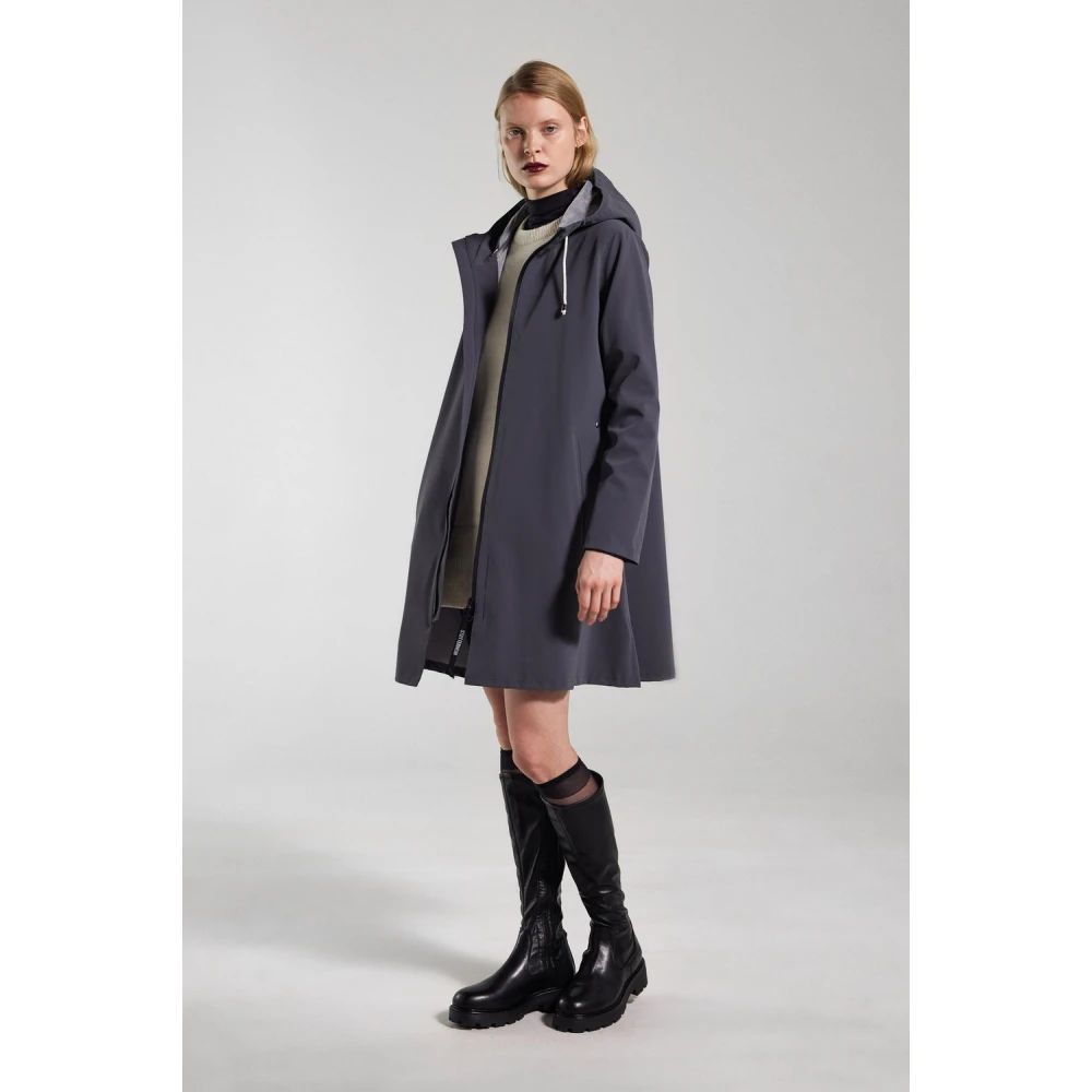 Stutterheim Lichtgewicht Rits Matte Regenjas Blue Dames