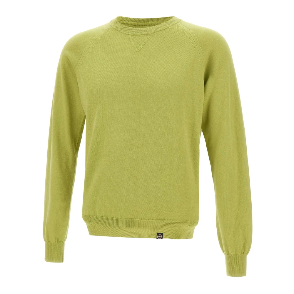 Colmar Men's Green Long Sleeve Training Tops, M, Lightweight Crewneck Jumper