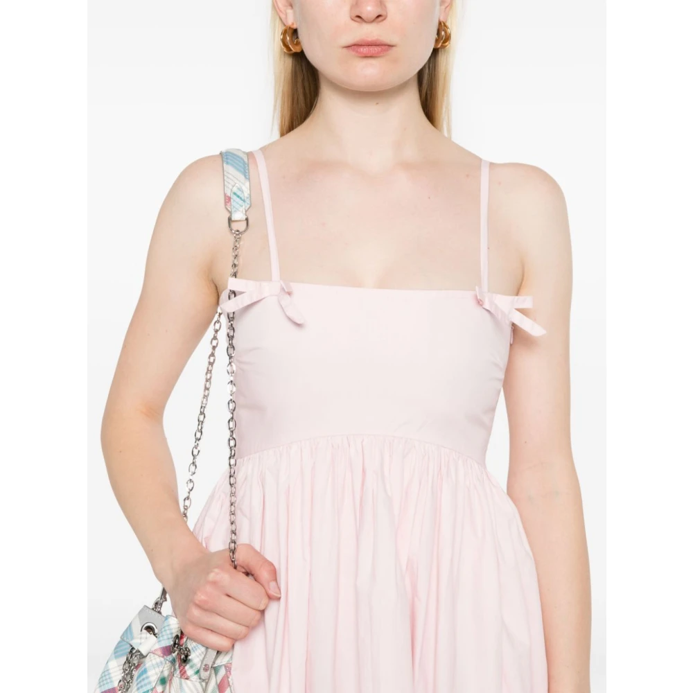 Ganni Lichtroze Jurk Pink Dames