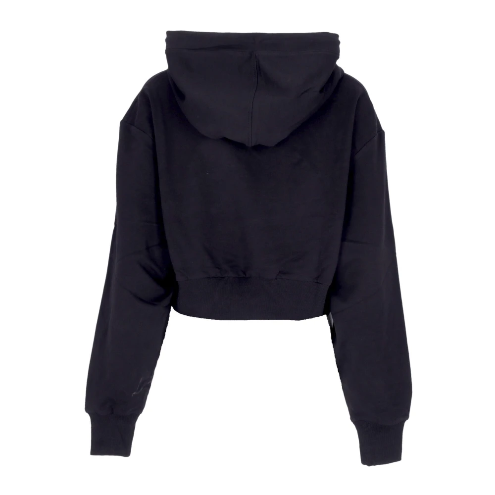 Ellesse Zwarte Cropped Lichtgewicht Hoodie Black Dames