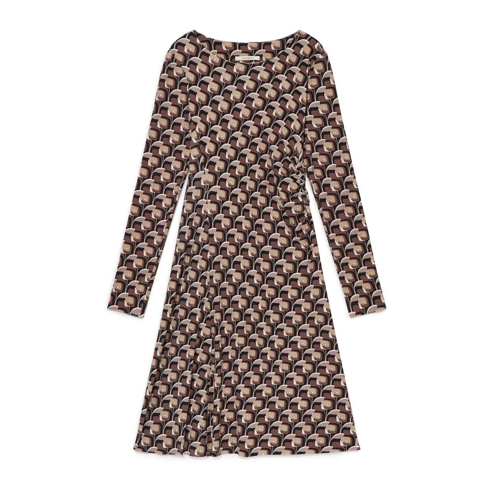 Maliparmi Poppy Jersey Jurk Brown Dames