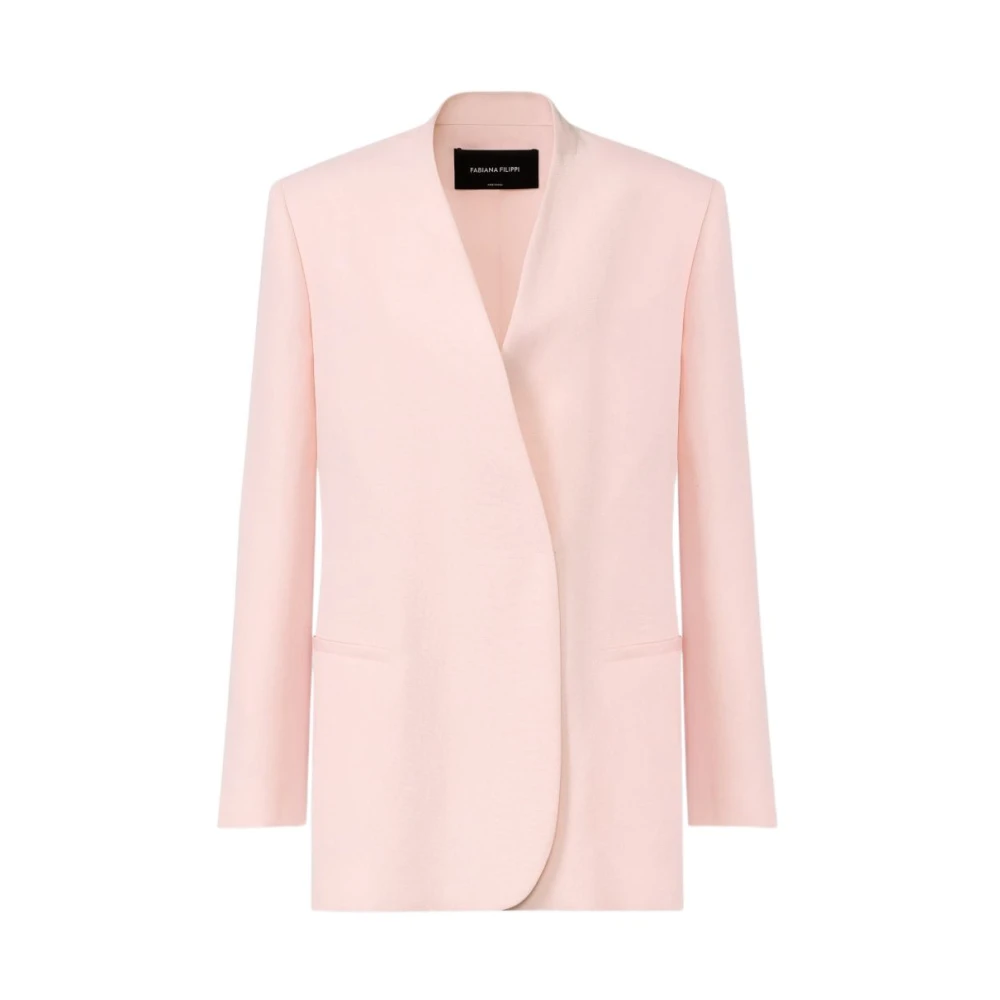Fabiana Filippi Women's Pink Blazers, Xs, Giacca Con Revers A Lancia