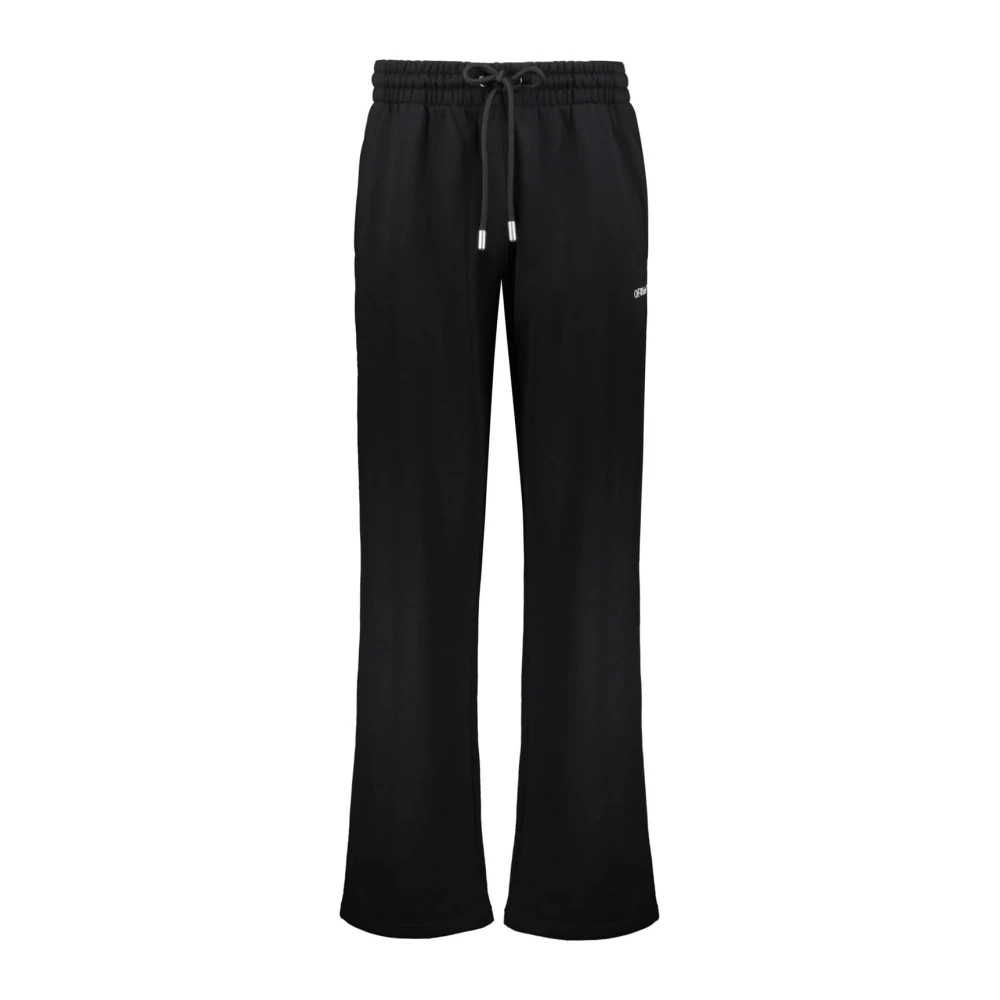 Off White Men's Black Sweatpants, M, Cotton Track Trousers