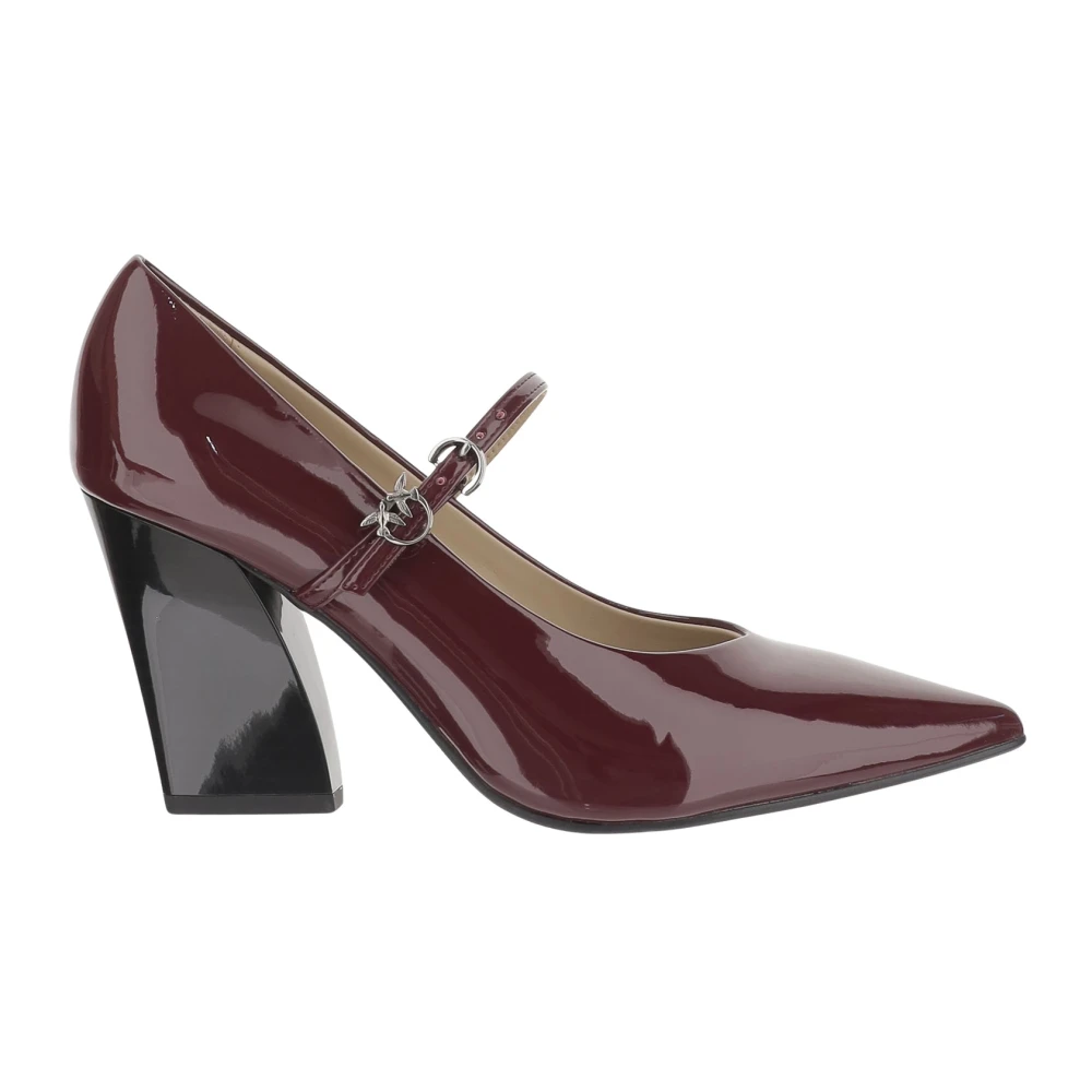 Pinko Women's Red Pumps, 7 Uk, Heeled Leather Pumps