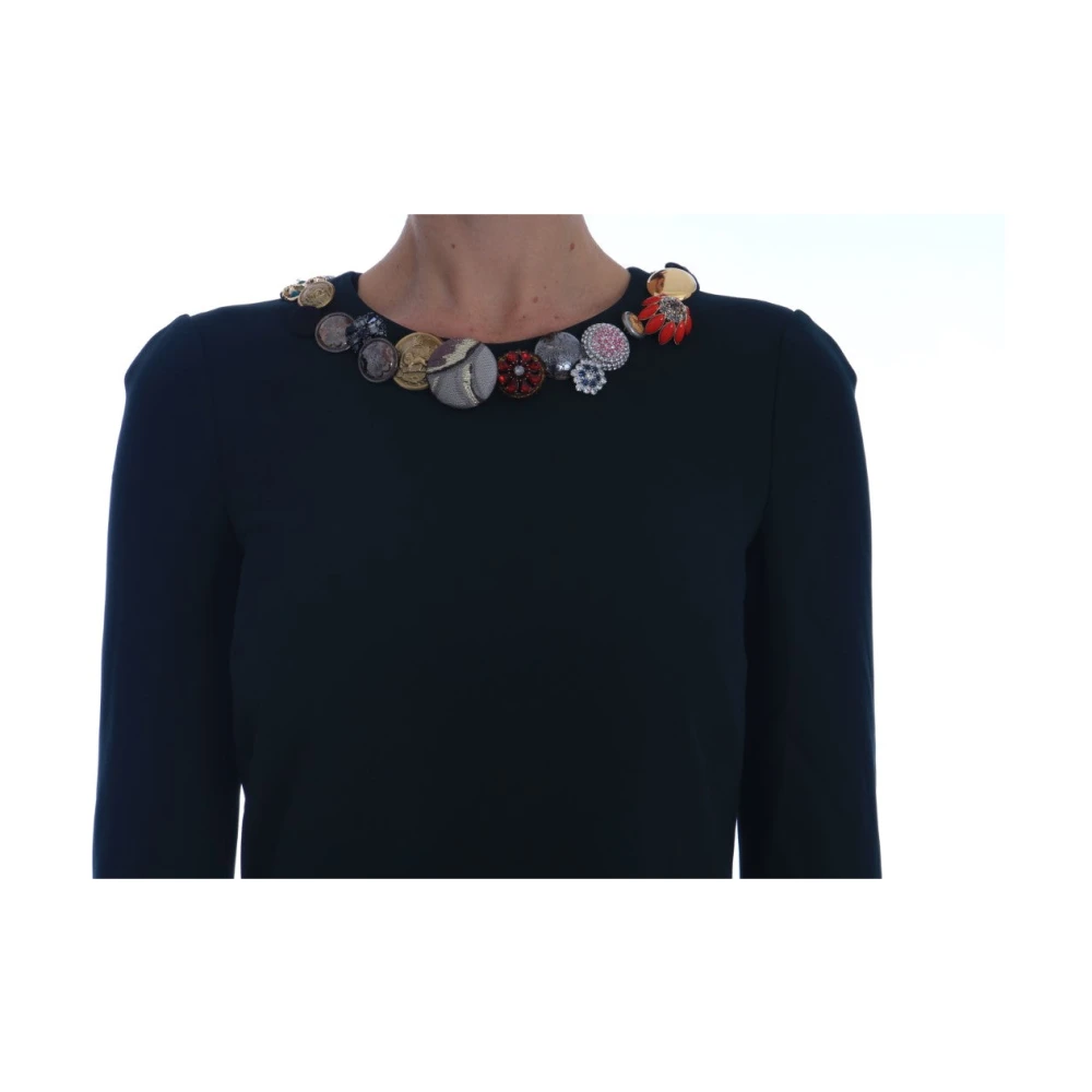 Dolce & Gabbana Smaragd Kristal A-Lijn Jurk Green Dames