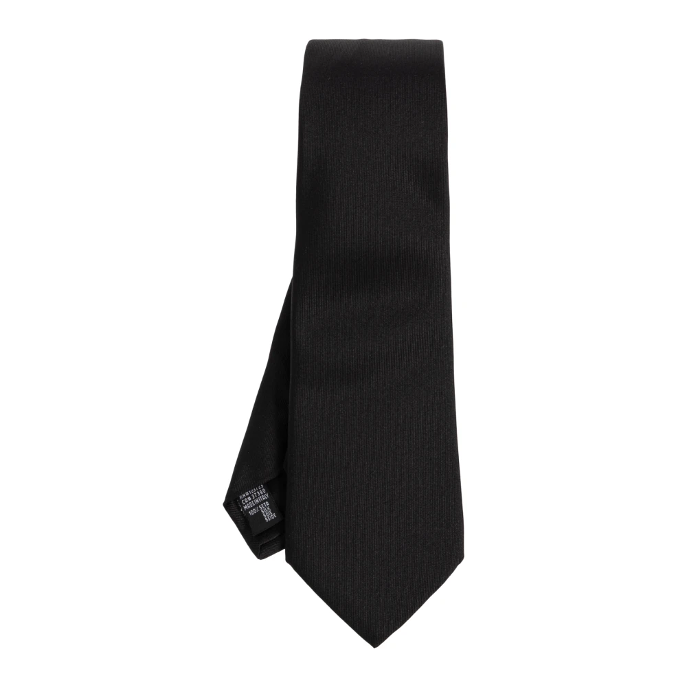 Giorgio Armani Mannelijk Zwart Accessoires Heren, One Size, Zijden Das