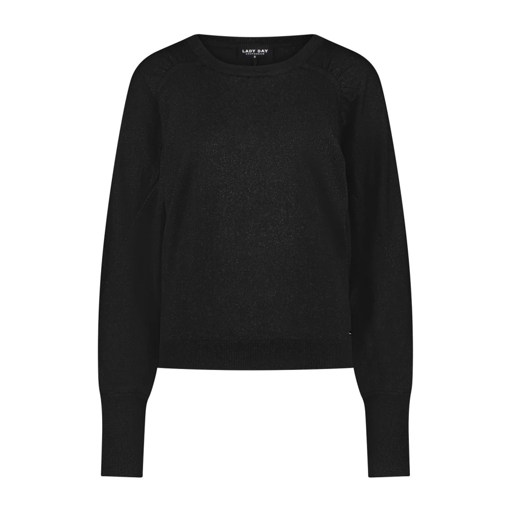 Lady Day Vivian Lurex Trui Zwart Black Dames
