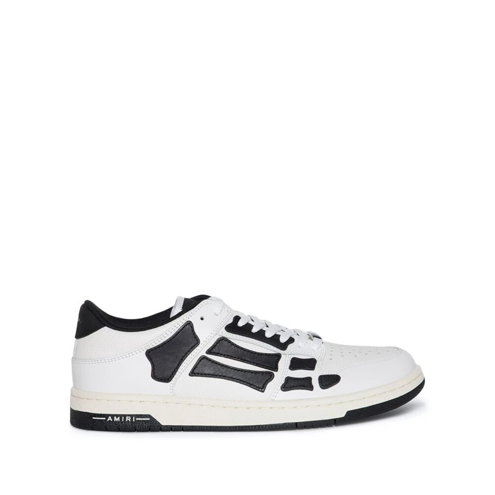 Amiri Witte Leren Sneaker met Logodetails Heren Schoenen