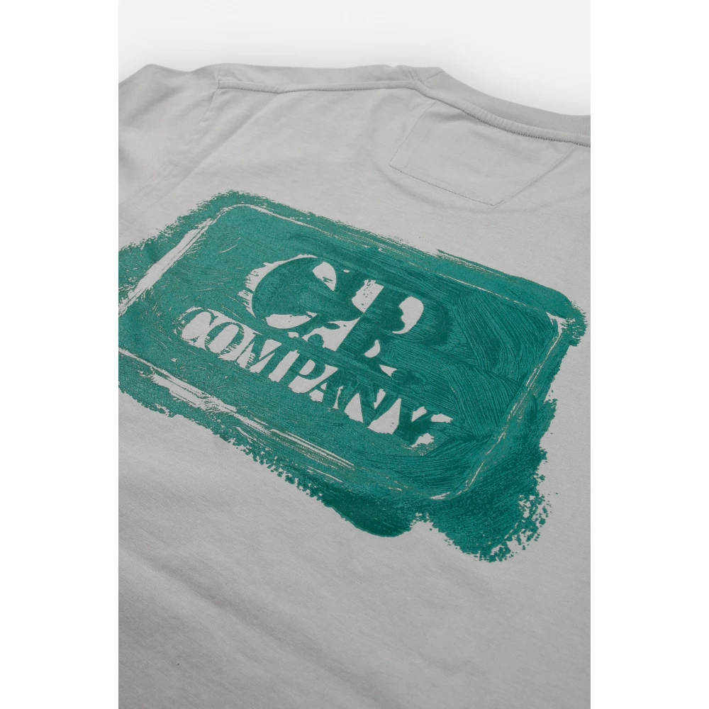 C.P. Company Minimalistische Elegante T-shirt Borstel Gray Heren