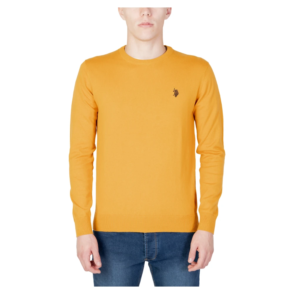 U.s. Polo Assn. Herr Crew Neck Tröja Yellow, Herr