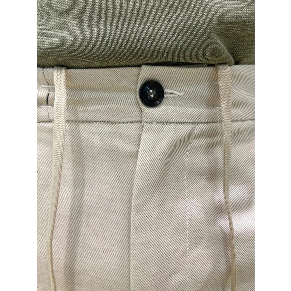Liu Jo Beige Chino Shorts Elastische Taille Rits Beige Heren
