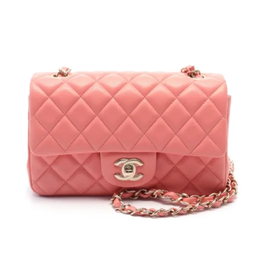 Chanel Vintage Pre-owned Leather chanel-bags Pink Dames