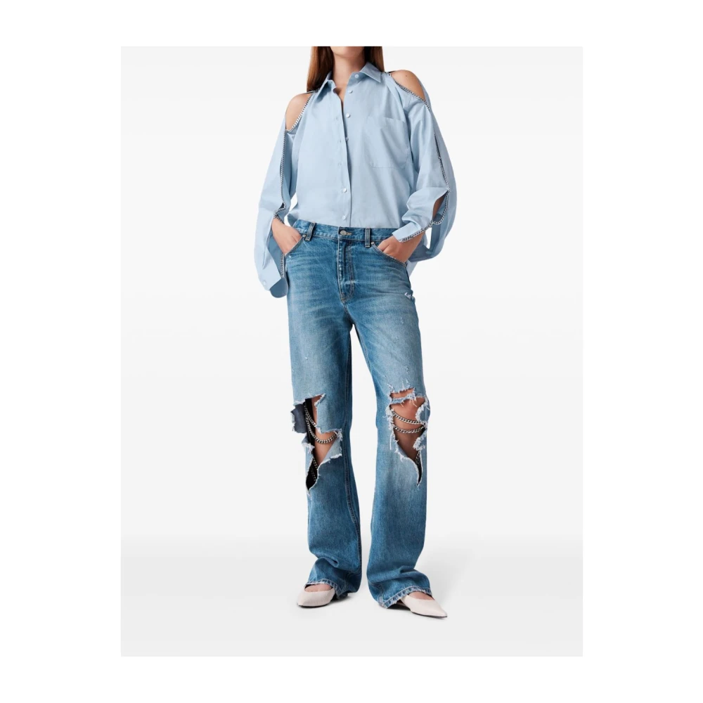 Stella Mccartney Lichtblauwe Shirt Verhoog Garderobe Stijl Blue Dames