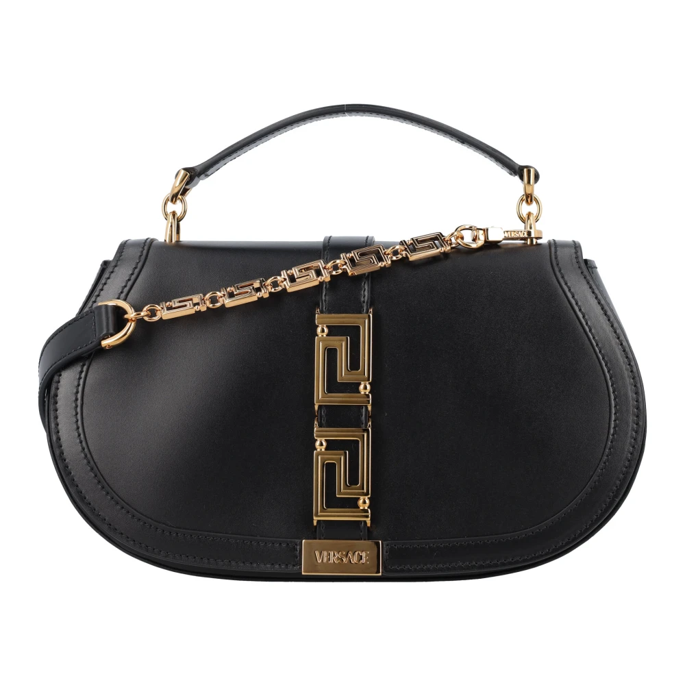 Versace Kalfsleren Handtas Black Dames