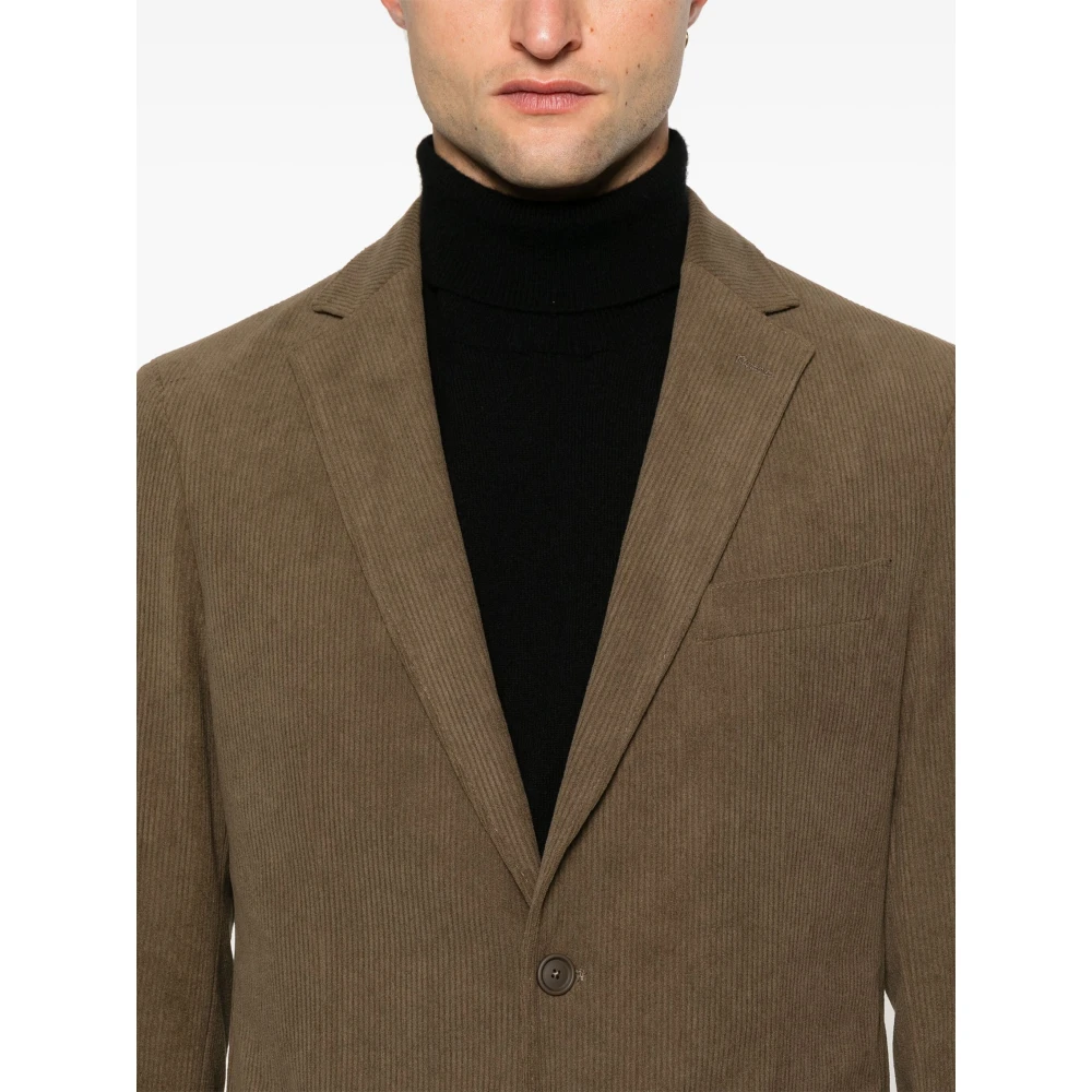 Hugo Boss Ribfluwelen jas met 2 knopen Green Heren