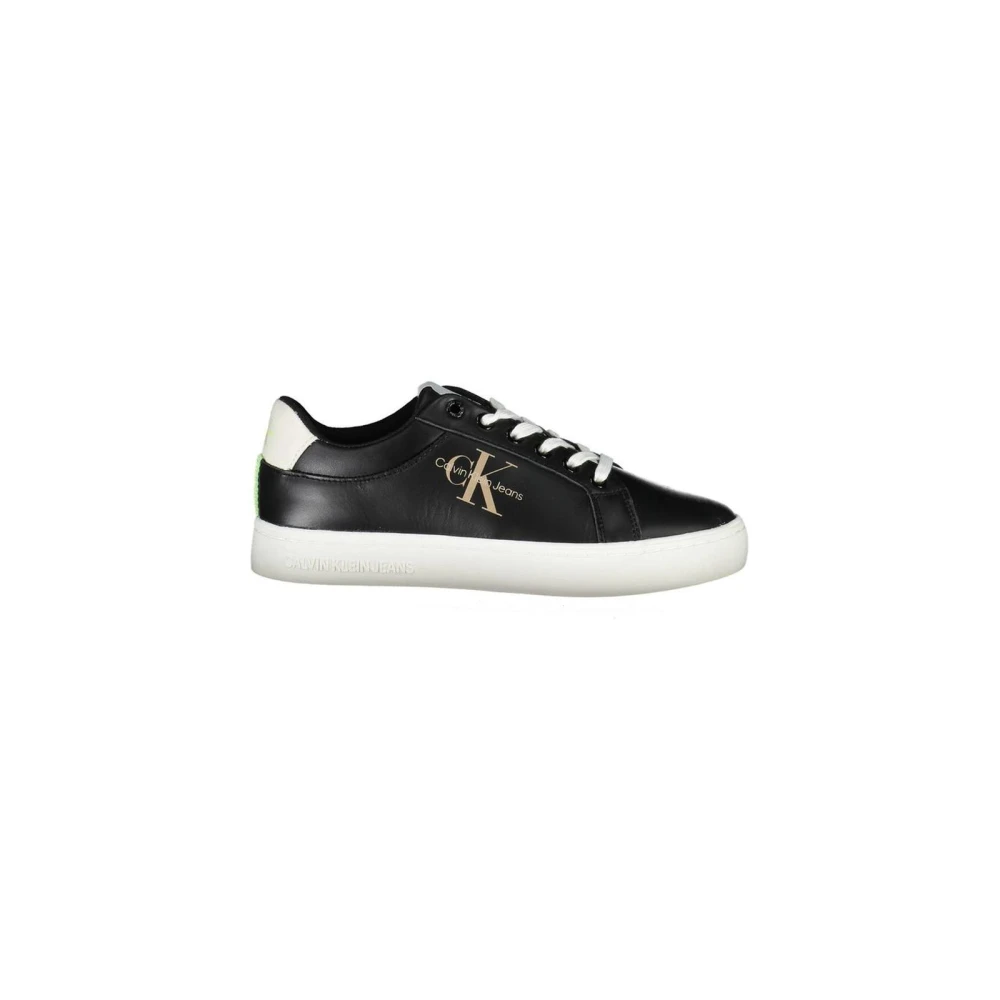 Calvin Klein Monogram Lowtop Sneaker - Female - Sneakers - Black - 6 Uk - Shoes
