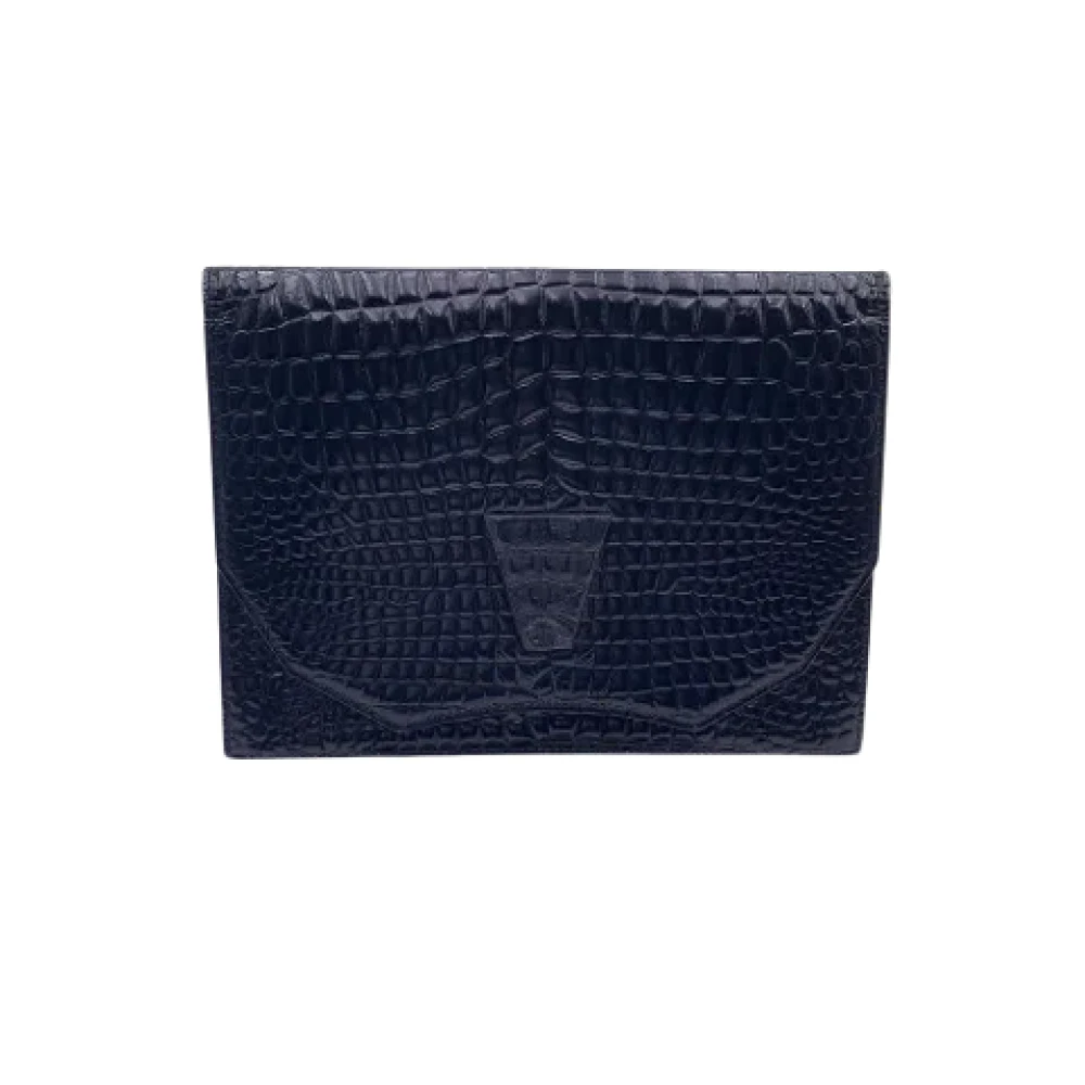 Yves Saint Laurent Vintage Pre-owned Leather clutches Black Dames