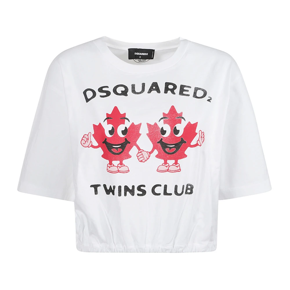 Dsquared2 T-shirts en Polos met Logo Print Multicolor Dames